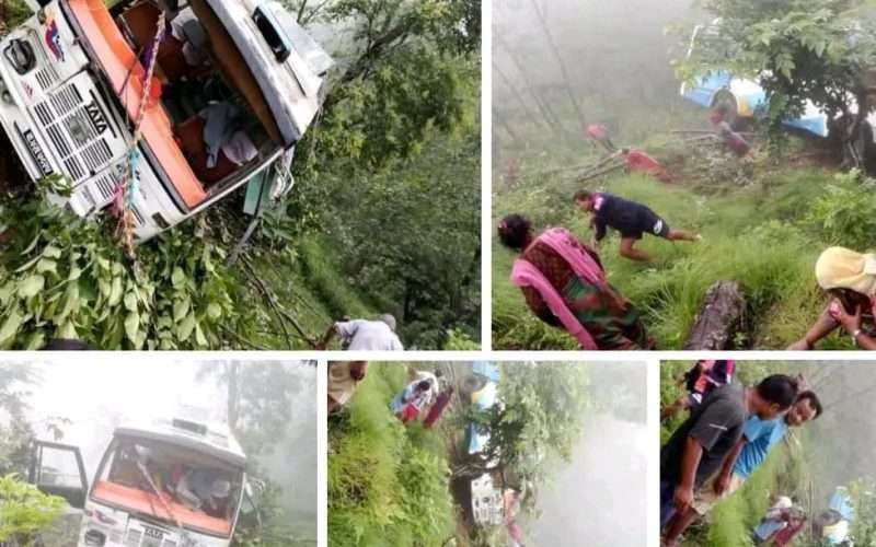 रामेछापमा बस दुर्घटना, ७ जना घाइते