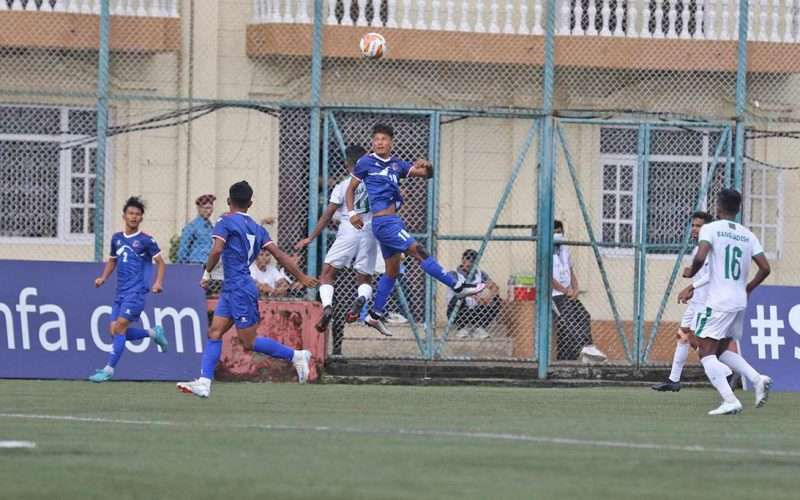 साफ यु-२० च्याम्पियनसिप : बंगलादेशलाई हराउँदै नेपाल समूह विजेता