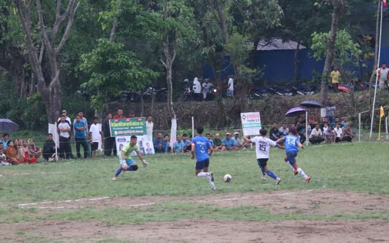 बाहुनडाँगीमा फुटबल : शनिश्चरे एफसी सेमिफाइनलमा