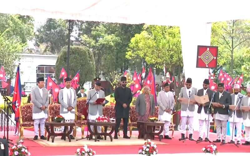 नवनियुक्त प्रधानमन्त्री बालेन्द्र शाहले लिए शपथ